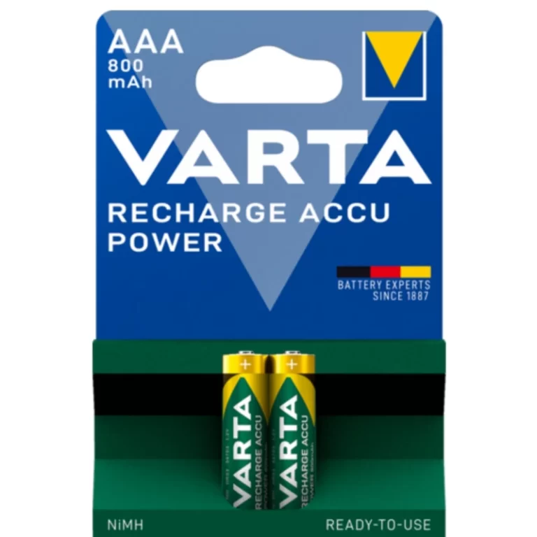 باتری نیم قلمی قابل شارژ مدل ACCU power Ready-to-use 800 بسته 2 عددی وارتا