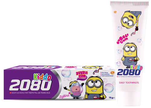خمیر دندان کودک 2080 با طعم آدامس بادکنکی حجم 75 میل KIDDO BUBBLE GUM